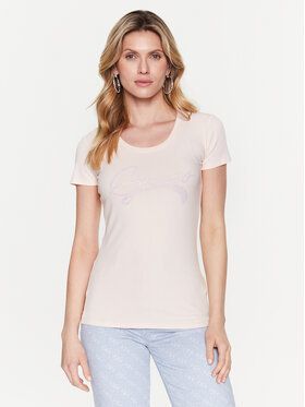 Guess Tričko Adelina W3RI14 J1314 Ružová Slim Fit