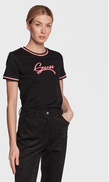 Guess Tričko Camila W3RI31 I3Z11 Čierna Regular Fit