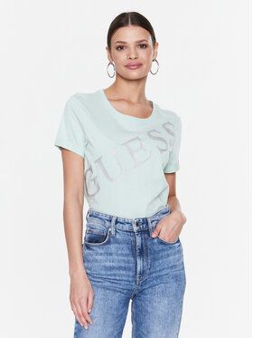 Guess Tričko Benita W3RI27 JA914 Zelená Regular Fit