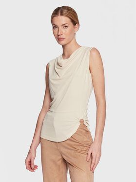 Guess Blúzka Ramona W3RP42 KAQL2 Béžová Slim Fit