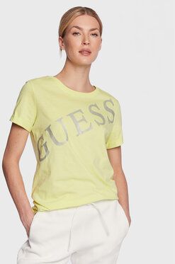 Guess Tričko Benita W3RI27 JA914 Žltá Regular Fit