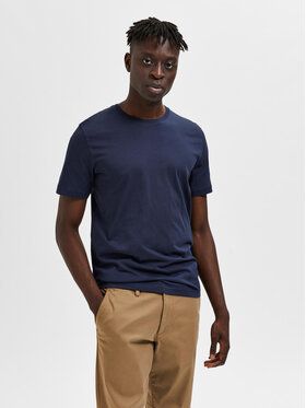 Selected Homme Súprava 3 tričiek Axel 16087854 Tmavomodrá Regular Fit