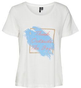Vero Moda Tričko Pamala 10284321 Biela Regular Fit