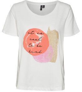 Vero Moda Tričko Pamala 10284321 Biela Regular Fit
