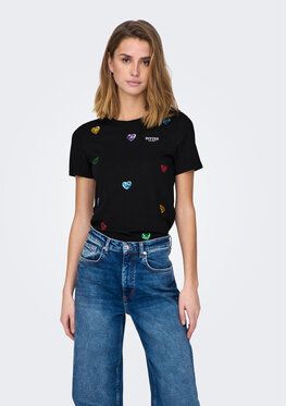 ONLY Tričko Kita 15286647 Čierna Regular Fit