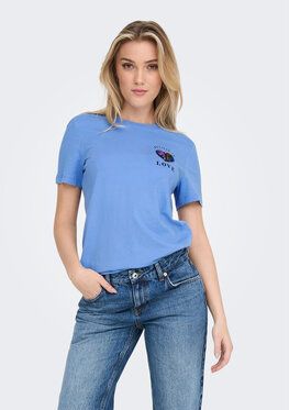 ONLY Tričko Kita 15286647 Modrá Regular Fit