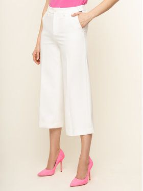 Liu Jo Culottes nohavice WXX042 T7896 Biela Regular Fit