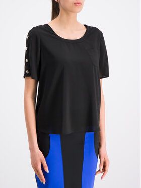 Silvian Heach Blúzka Blouse Haddada CVP19218BL Čierna Regular Fit