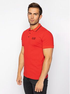 EA7 Emporio Armani Polokošeľa 8NPF06 PJ04Z 1451 Červená Regular Fit