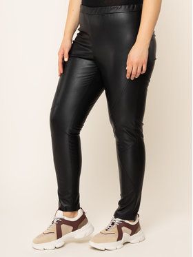 Persona by Marina Rinaldi Kožené nohavice 1133019 Čierna Regular Fit