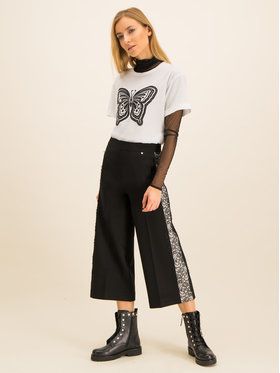 TWINSET Culottes nohavice 192TP2097 Čierna Regular Fit