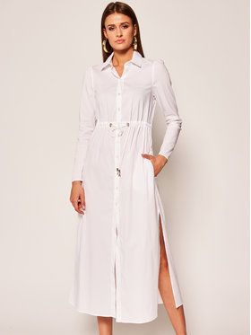 Patrizia Pepe Košeľové šaty 2A2107/A23-W103 Biela Regular Fit