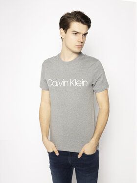 Calvin Klein Tričko Logo K10K104063 Sivá Regular Fit