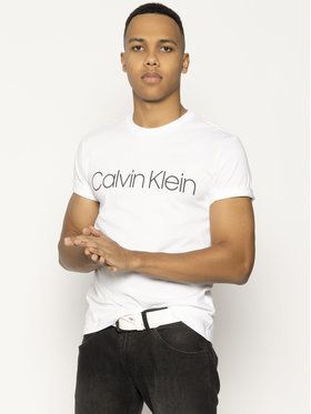 Calvin Klein Tričko Front Logo K10K104063 Biela Regular Fit