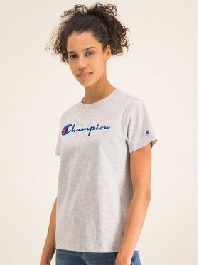 Champion Tričko Script Logo 110992 Sivá Regular Fit