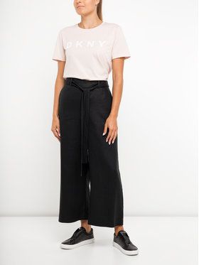 DKNY Culottes nohavice P9AKCACY Čierna Oversize