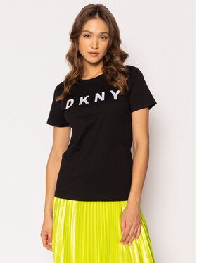 DKNY Tričko W3276CNA Čierna Regular Fit