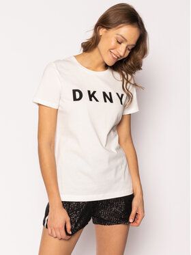 DKNY Tričko W3276CNA Biela Regular Fit