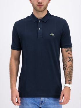 Lacoste Polokošeľa PH4012 Tmavomodrá Slim Fit