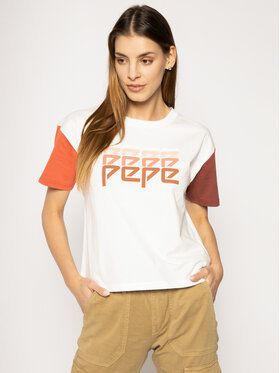 Pepe Jeans Tričko Penelope PL504480 Biela Regular Fit