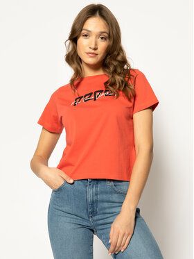 Pepe Jeans Tričko Pearl PL504479 Oranžová Regular Fit