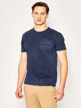 Polo Ralph Lauren Tričko 710795137 Tmavomodrá Custom Slim Fit