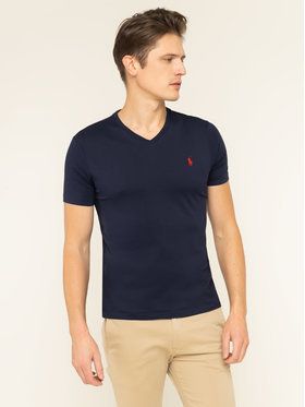 Polo Ralph Lauren Tričko 710671453091 Tmavomodrá Custom Slim Fit