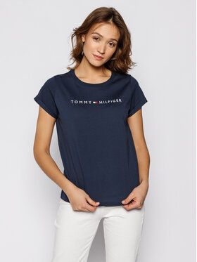 Tommy Hilfiger Tričko UW0UW01618 Tmavomodrá Slim Fit