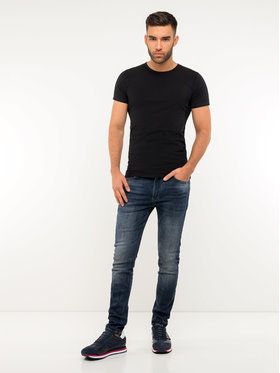 Tommy Hilfiger Súprava 3 tričiek Essential 2S87905187 Čierna Regular Fit