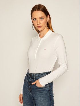 Tommy Hilfiger Polokošeľa Heritage WW0WW24972 Biela Slim Fit