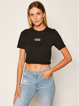 Vans Tričko Wm Flying Crop Cre VN0A54QU Čierna Regular Fit