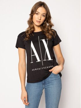 Armani Exchange Tričko 8NYTCX YJG3Z 1200 Čierna Regular Fit