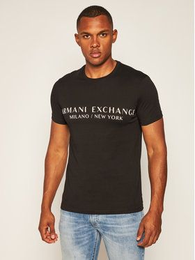 Armani Exchange Tričko 8NZT72 Z8H4Z 1200 Čierna Slim Fit