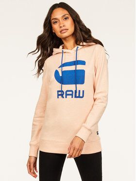 G-Star Raw Mikina Boyfriend Diamond Line Graphic Hooded D16236-A613-B243 Ružová Loose Fit