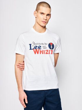 Lee Tričko Heritage Tee L63QFQLJ Biela Regular Fit
