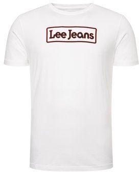 Lee Tričko Jeans L65LFELJ Biela Regular Fit