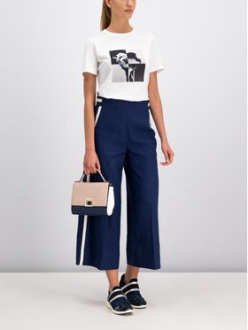Marella Culottes nohavice Grecia 31311892 Tmavomodrá Regular Fit