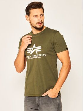Alpha Industries Tričko Basic 100501 Zelená Regular Fit