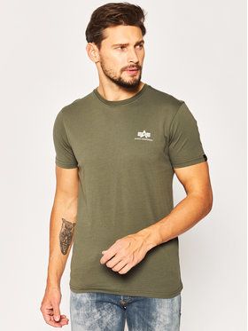 Alpha Industries Tričko Basic 188505 Zelená Regular Fit