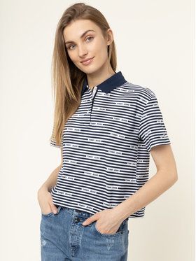 Tommy Jeans Polokošeľa Stripe DW0DW07643 Tmavomodrá Oversize