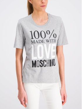 LOVE MOSCHINO Tričko W4F151IM3517 Sivá Regular Fit