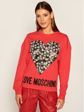 LOVE MOSCHINO Mikina W640401M 4055 Červená Regular Fit