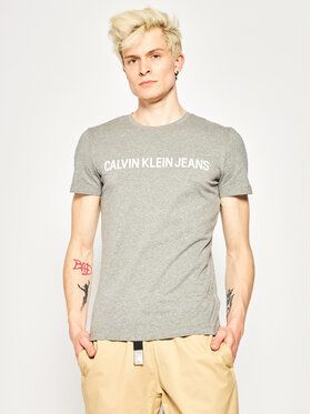 Calvin Klein Jeans Tričko Core Institutional Logo J30J307855 Sivá Regular Fit