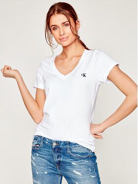 Calvin Klein Jeans Tričko J20J213716 Biela Regular Fit