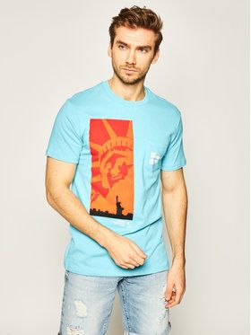 HUF Tričko Liberty Pocket TS00997 Modrá Regular Fit