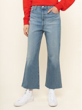 Levi's® Bootcut džínsy Ribcage Crop Flare 77876-0001 Modrá Regular Fit