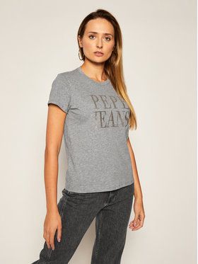 Pepe Jeans Tričko Lucila PL504655 Sivá Regular Fit