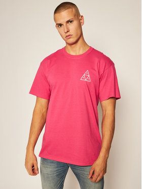 HUF Tričko Essentials TS00509 Ružová Regular Fit