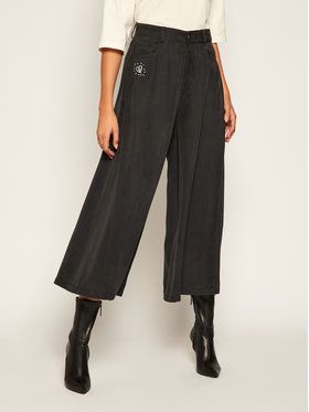 Desigual Culottes nohavice Super Wide Leg 20WWDD54 Tmavomodrá Regular Fit