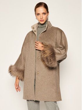 Luisa Spagnoli Prechodný kabát Sierra 537374 Sivá Oversize